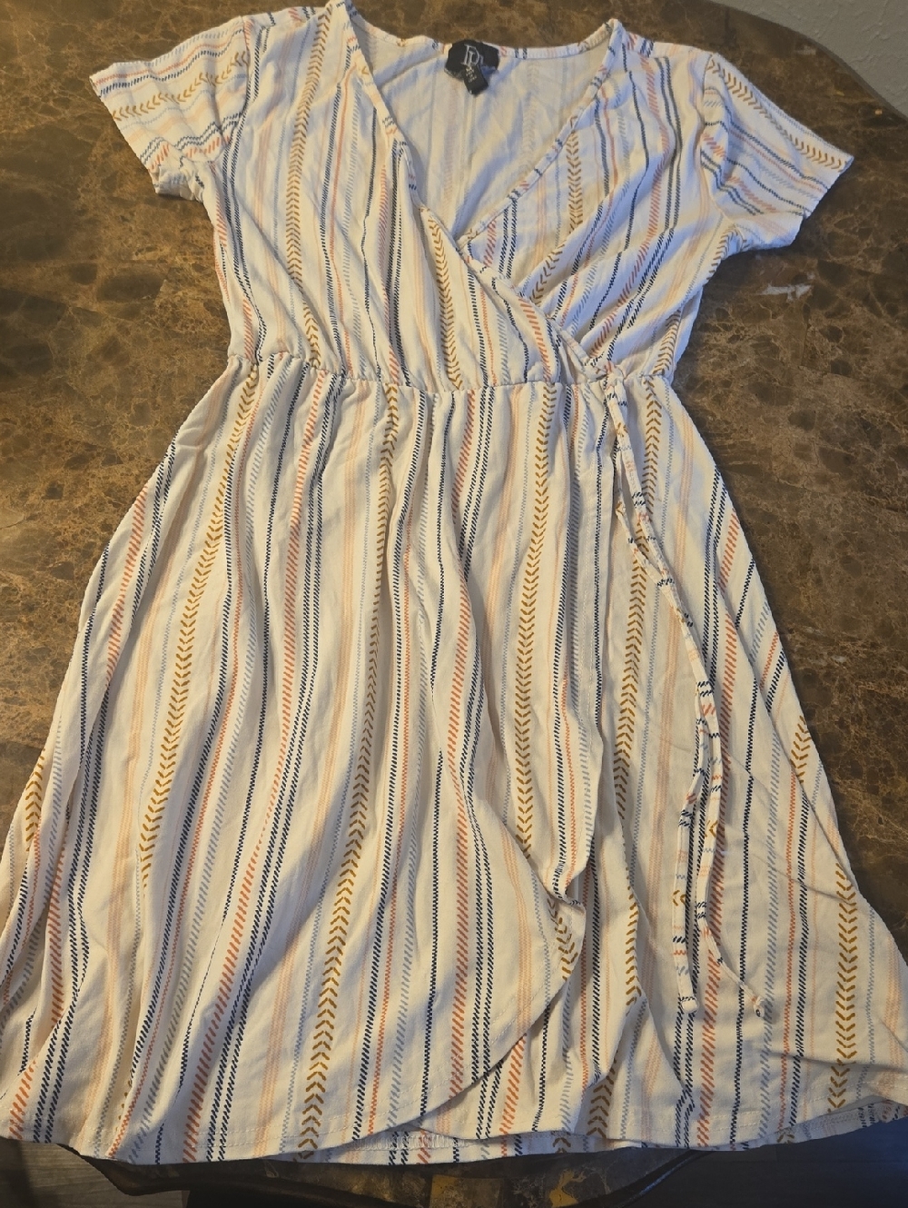 Striped Wrap Dress